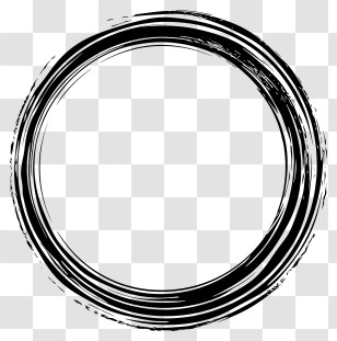 Black Marker Circle - Black Brushstroke Circle For Abstract Designs Transparent PNG