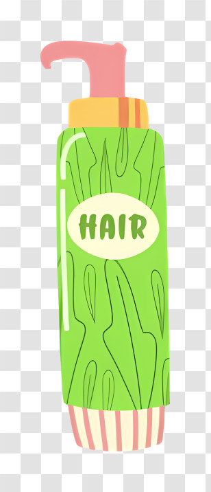 Cartoon - Green Hair Shampoo Bottle Transparent PNG