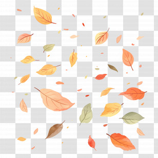 Falling Autumn Leaves - Falling Autumn Leaves Illustration Transparent PNG