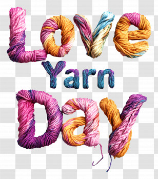 I Love Yarn Day - Love Yarn Day Celebration Transparent PNG