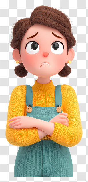 Girl Feeling Worried - Worried Woman Transparent PNG