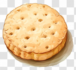 Shortbread Cookie - Round Biscuit Illustration In Watercolor Transparent PNG