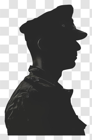 Soldier Silhouette - Silhouette Of A Person In Uniform Transparent PNG