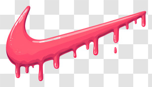 Melting Nike Logo - Dripping Swoosh Symbol Transparent PNG