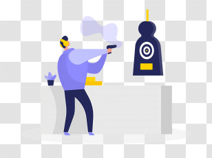 Target - Man Shooting At A Target Transparent PNG