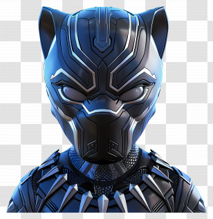 Black Panther - Black Panther With Spiked Necklace Transparent PNG