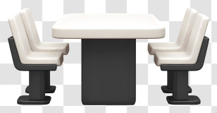 Business Meeting Table - Modern Dining Table With Chairs Transparent PNG