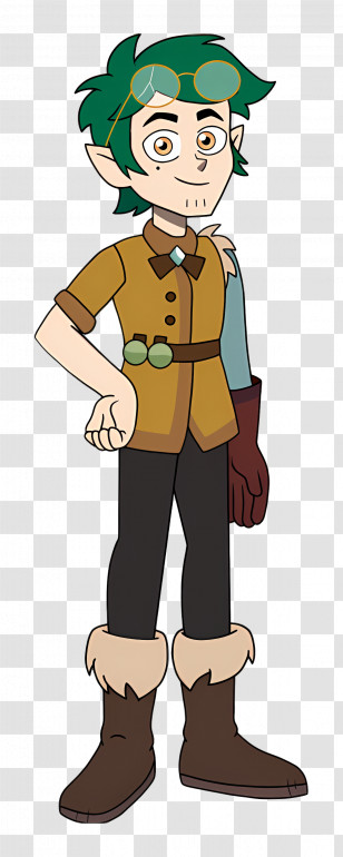 Edric Blight - Cartoon Adventurer With Goggles Transparent PNG