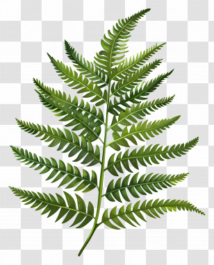 Fern Leaf - Fern Leaf Botanical Illustration Transparent PNG