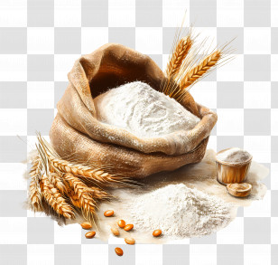 Flour - Flour Sack With Wheat Transparent PNG
