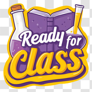 Ready For Class - Ready For Class With Books And Science Transparent PNG