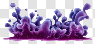Purple Watercolour Splash - Vibrant Purple Splash Art Transparent PNG