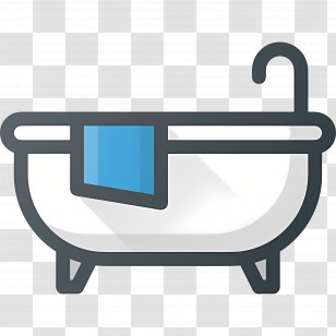 Bathtub - Bathtub With Towel Transparent PNG