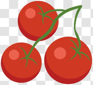 Red Tomato - Three Red Cherry Tomatoes Transparent PNG