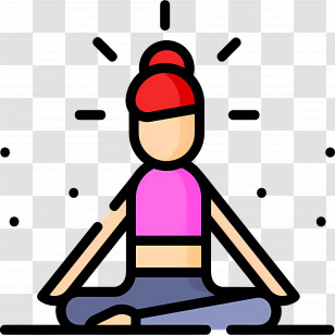 Meditation - Woman Meditating With Light Transparent PNG