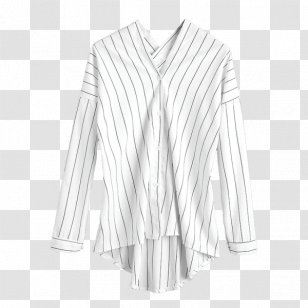 Blouse Clothes Hanger Collar Sleeve White - Dress Transparent PNG