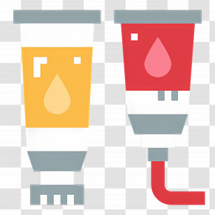 Paint Bottle - Paint Tubes With Colors For Art Transparent PNG