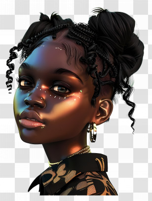 Digital Portrait - Digital Portrait Art Transparent PNG