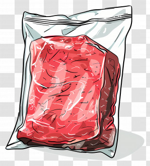 Vacuum Sealed Red Meat - Vacuum-Sealed Red Meat Illustration Transparent PNG