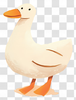 Cartoon Goose - Cute Cartoon Duck Illustration Transparent PNG
