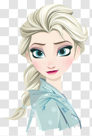 Frozen Elsa Princess - Stylized Elsa Cartoon Character Illustration Transparent PNG