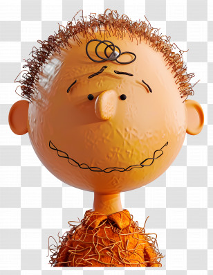 Charlie Brown - Clay Cartoon Character Sculpture Transparent PNG