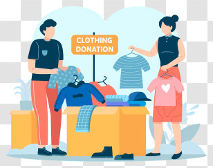 Clothing Donation - Clothing Donation Activity With Volunteers Transparent PNG