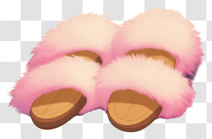 Cartoon Soft Fluffy Slippers - Pink Fluffy Slippers For Comfort Transparent PNG