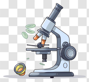 Microscope - Microscope Illustration With Floating Slides Transparent PNG