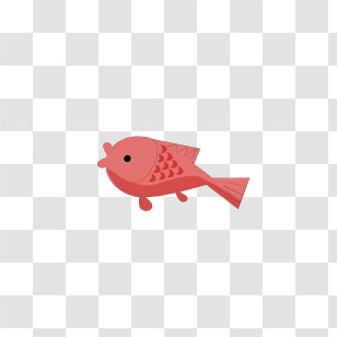 Icon - Small Red Fish Illustration Transparent PNG