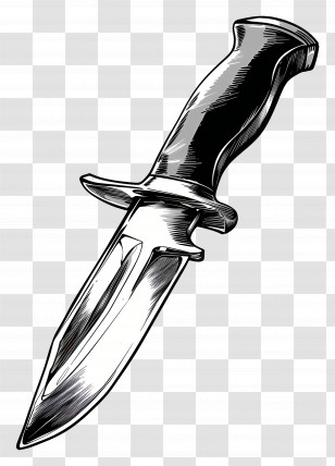 Knife - Sharp Dagger With A Sturdy Handle Transparent PNG