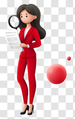 Businesswoman Searching Job - Business Woman With Magnifying Glass Transparent PNG