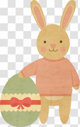Easter Bunny Egg Postcard Rabbit - Resurrection Of Jesus - Elephant Transparent PNG
