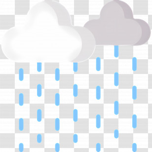 Raining Cloud - Rainy Clouds With Blue Droplets Transparent PNG