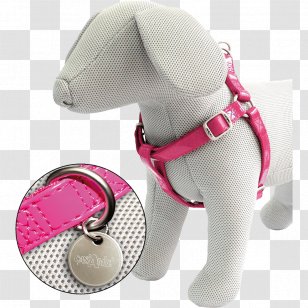 Leash Dog Harnais Pink Leather - Animal Transparent PNG