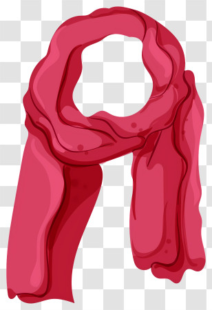 Pink Scarf - Cozy Red Scarf For Winter Transparent PNG
