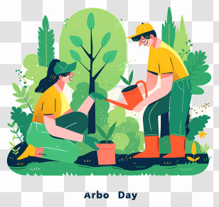 Arbor Day - Tree Planting For Arbor Day Transparent PNG