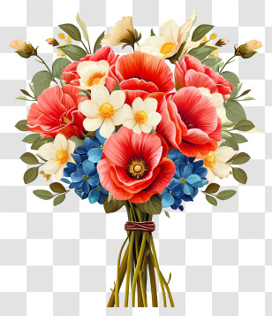 Pastel Flower Arranging - Beautiful Flower Bouquet Transparent PNG