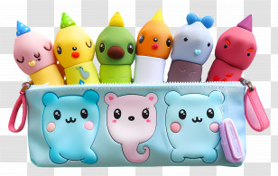 Pencil Pouch - Cute Animal Pencil Case Transparent PNG