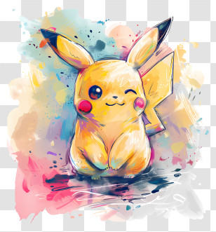 Pikachu - Adorable Pikachu Cartoon Illustration Transparent PNG
