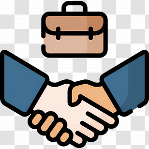 Handshake - Business Handshake With Briefcase Transparent PNG