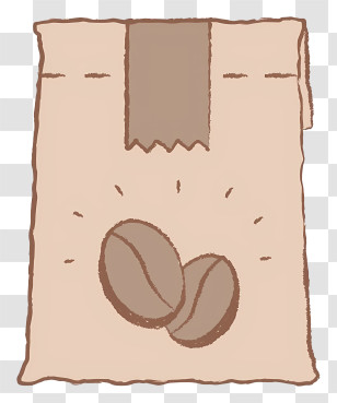 Brown Beans - Bag Of Fresh Coffee Beans Transparent PNG