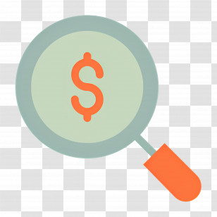 Magnifier Money - Magnifying Glass With Dollar Sign Illustration Transparent PNG