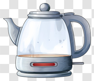 Glass Kettle - Electric Kettle With Modern Design Transparent PNG