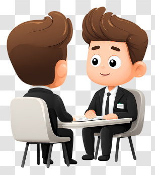 Businessman Doing Job Interview - Two Businessmen In A Meeting Transparent PNG