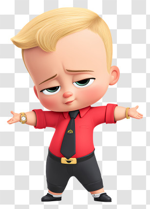 Boss Baby - Smug Baby Boss Cartoon Transparent PNG