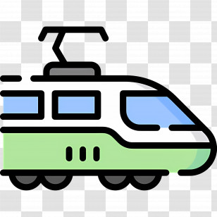 Train - Cartoon Green Train Illustration Transparent PNG