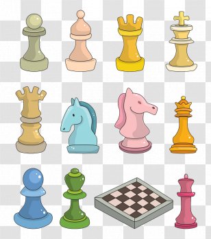 Chess Piece Cartoon Queen - Chessboard And Transparent PNG