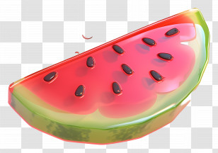 Slice Of Watermelon - Vibrant Watermelon Slice Transparent PNG