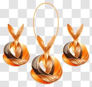 Jewellery Gold Sets - Golden Decorative Ornaments Transparent PNG